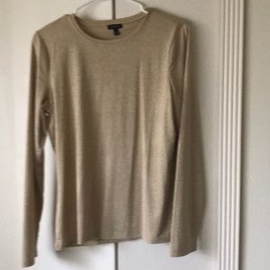Talbots gold long sleeve top